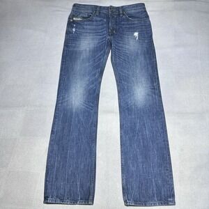 Diesel Safado Jeans Mens 29x30 Slim Straight‎ Distressed Button Fly USA Made
